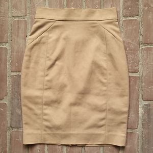 Cream light blush wiggle pencil skirt xs